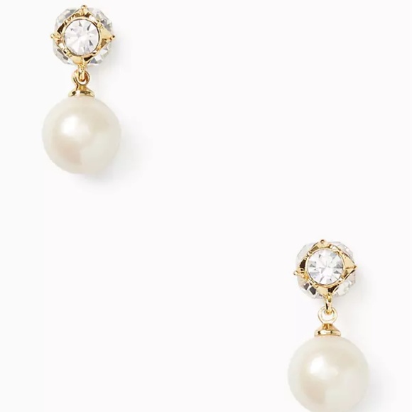 Kate Spade Pearl Earrings & Cubic Circonia - Picture 6 of 7